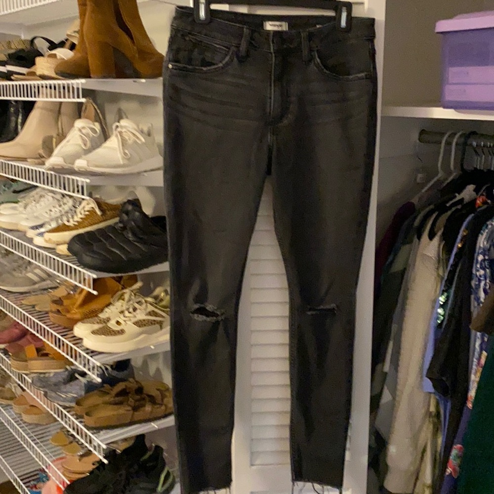 Wrangler High Rise Skinny distressed jeans